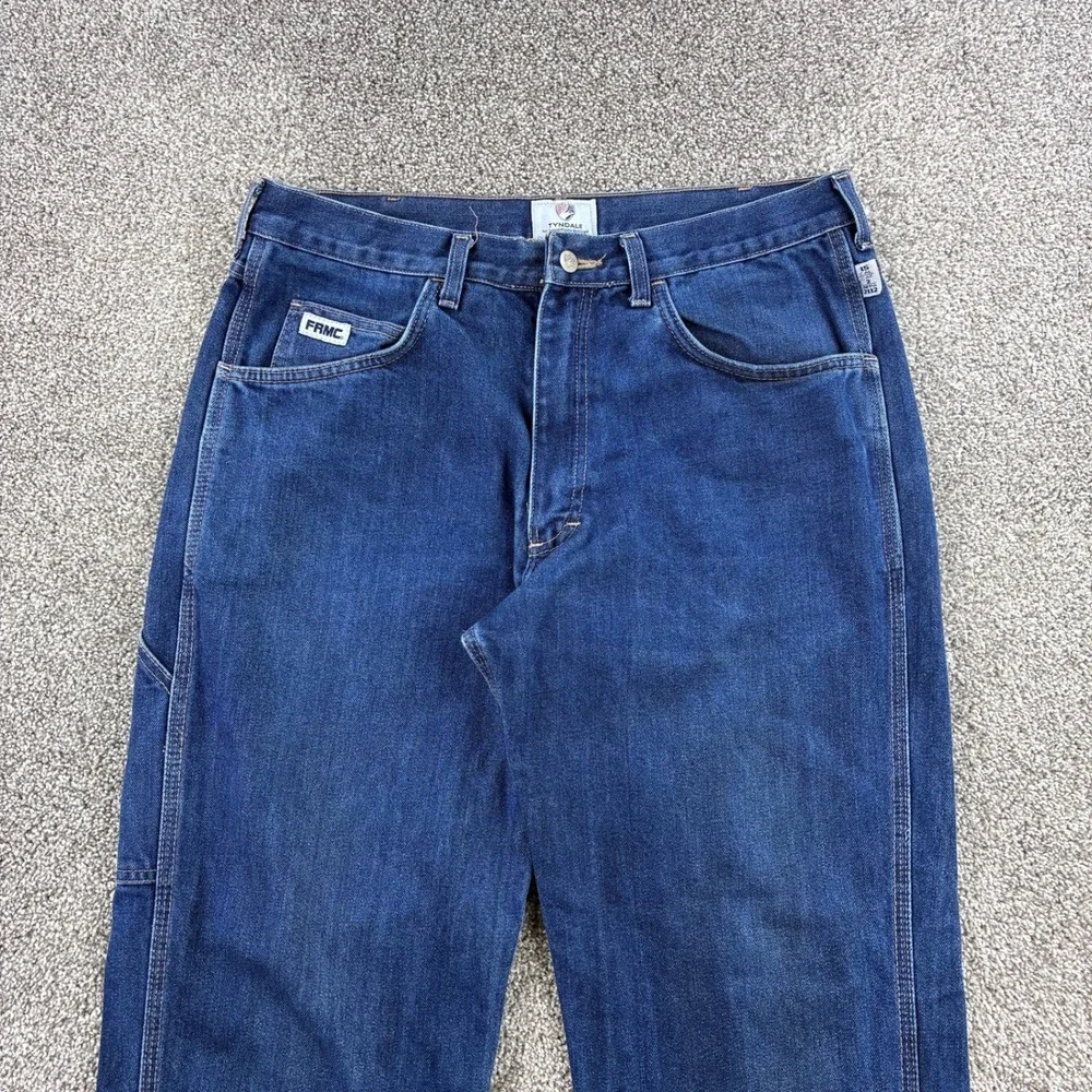 Tyndale Carpenter Jeans Mens 34x34 Blue FRMC Flame Resistant F290T USA Made